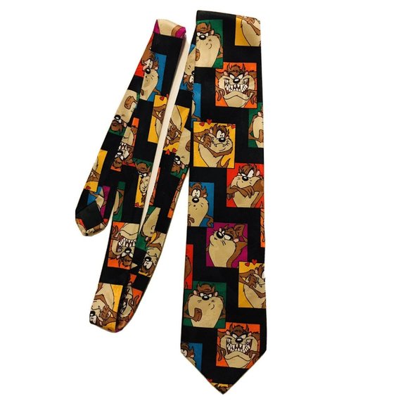Vintage Tazmanian Devil Tie 90’s Looney Tunes - Picture 1 of 4